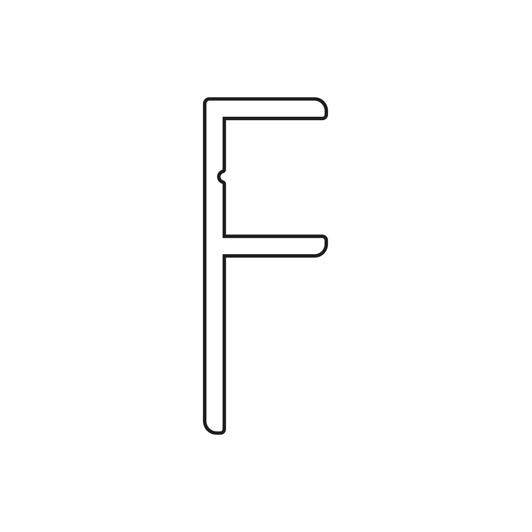 Aluminium-F-Profile